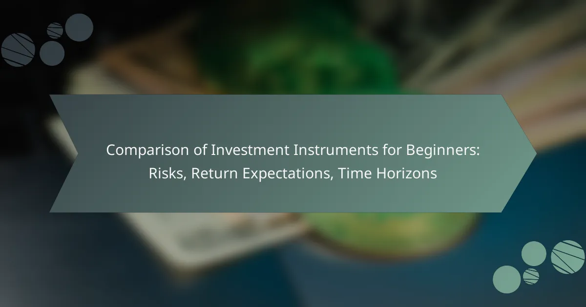 Comparison of Investment Instruments for Beginners: Risks, Return Expectations, Time Horizons